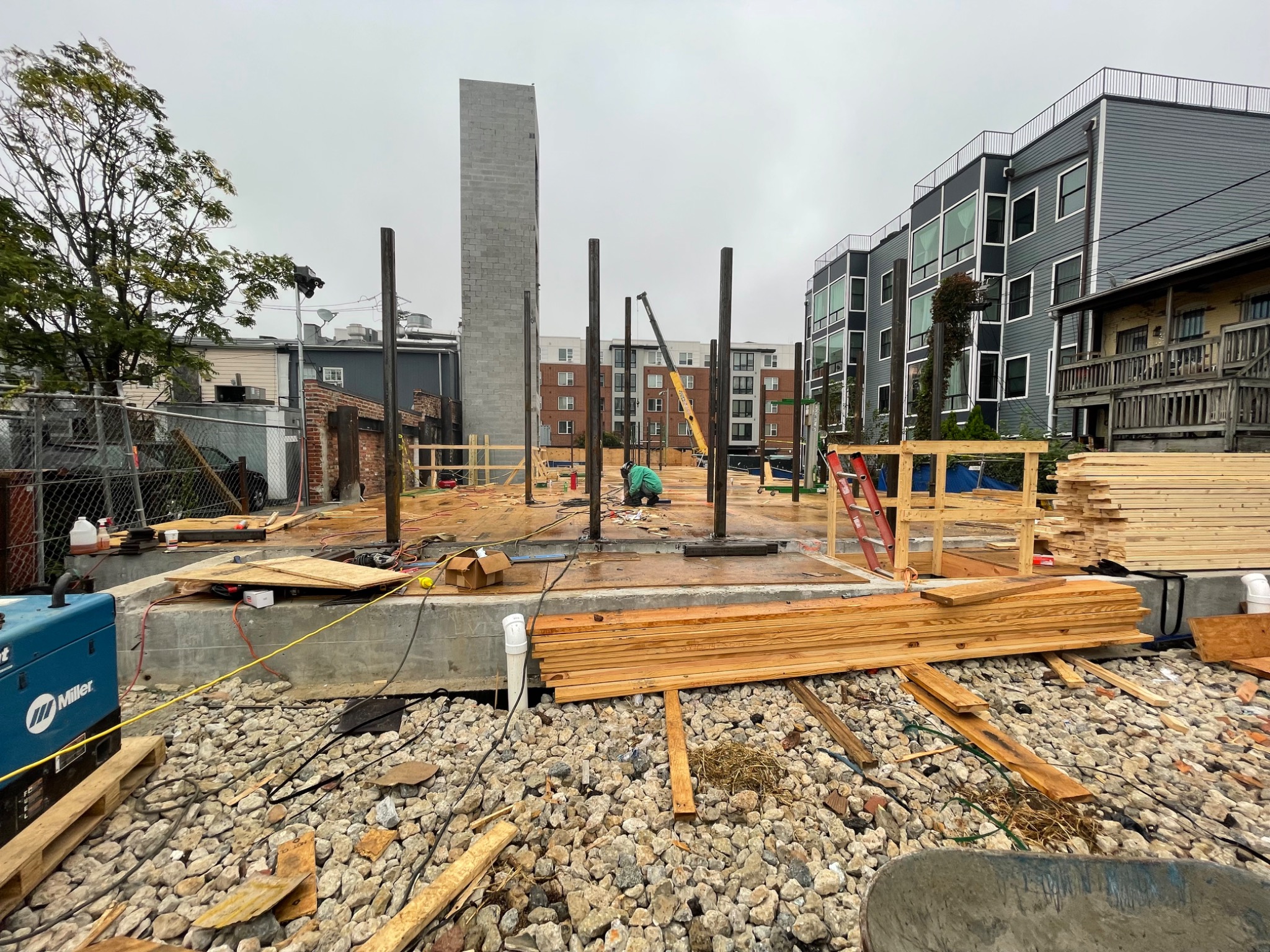 Early foundation work at The Barker