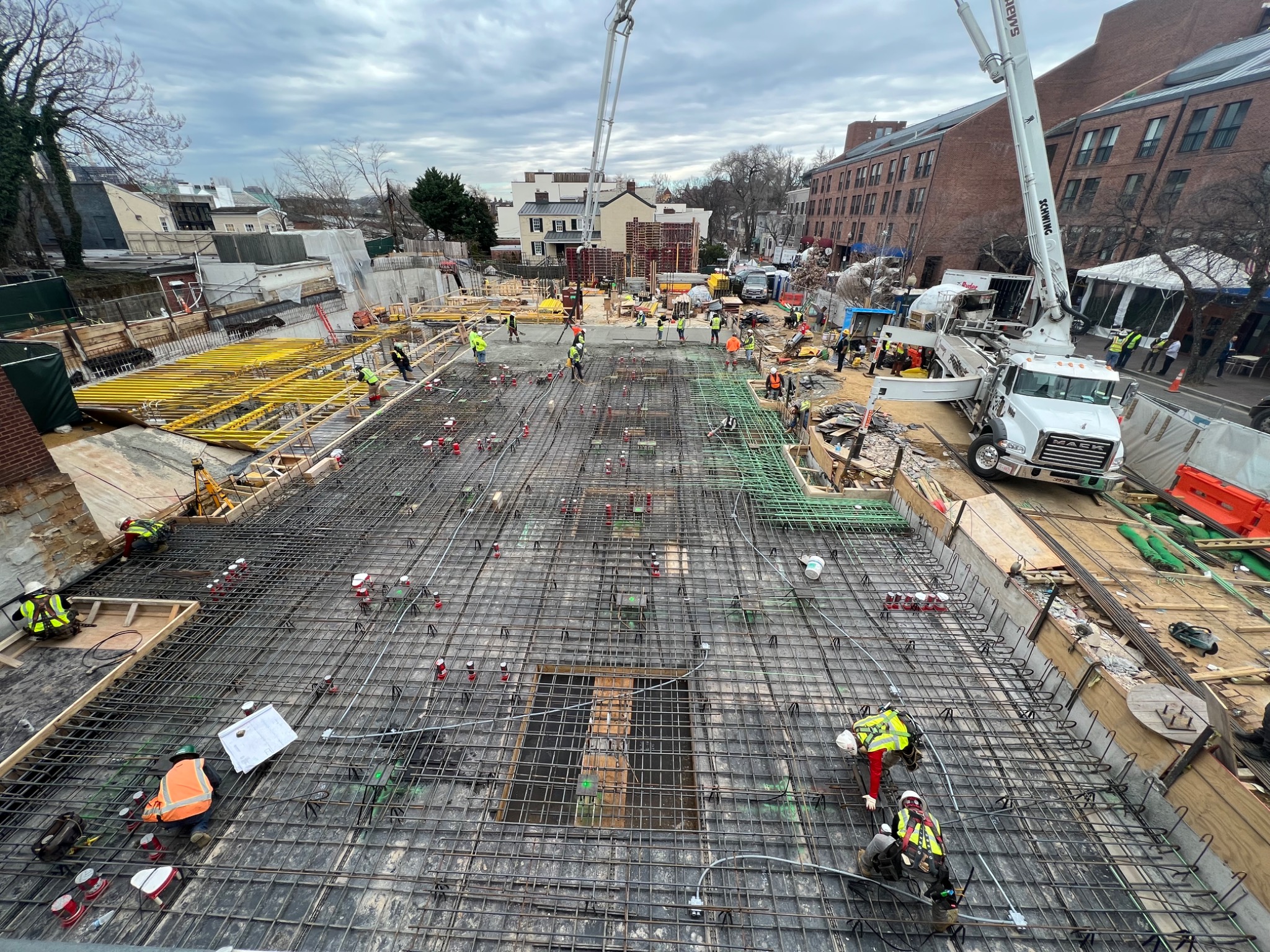 Weavers Row reinforcing and concrete construction