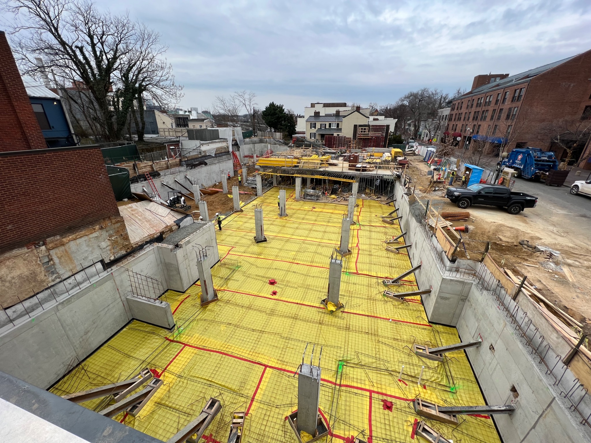 Weavers Row below-grade structure