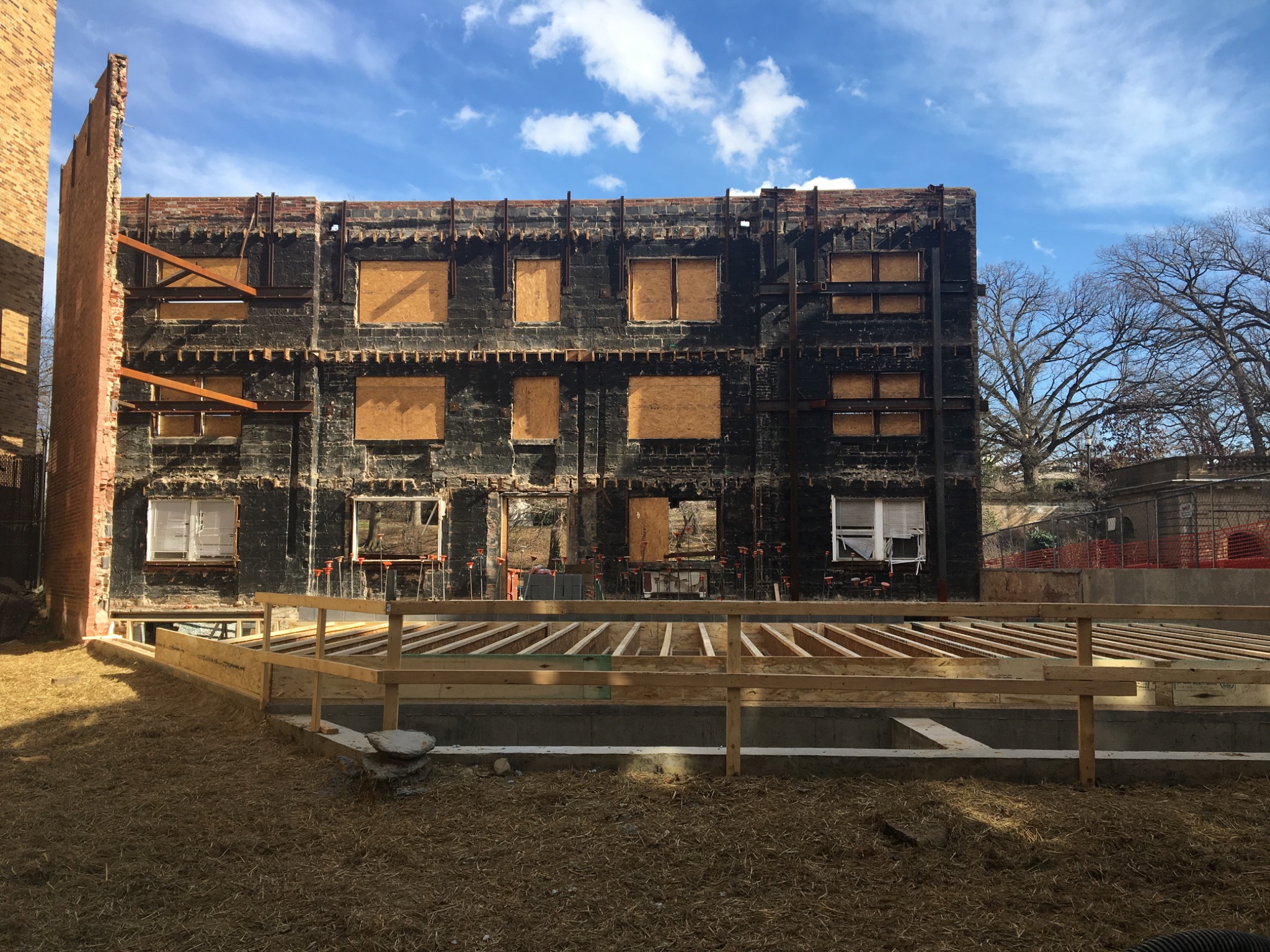 2434 16th Street NW structural stabilization during reconstruction